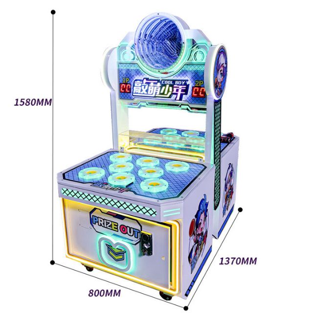 Ekscytująca zabawa obsługiwana przez monety Whack a Hole Hammer Game Machine