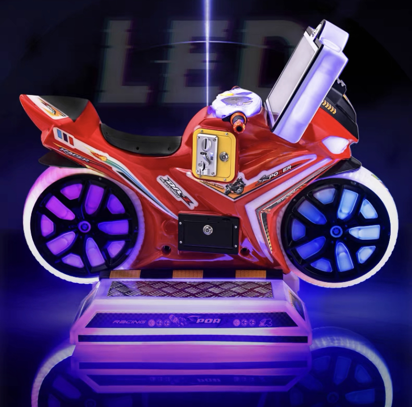 Super Motorcycle Kids Ride On Motorcycle Racing Arcade Game Machine 4 simultaneous Wifi online games