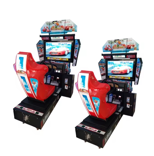 32 LCD Driving Gaming Simulator Car Racing Outrun Coin Operated Arcade Games Machine Motion Racing Simulator