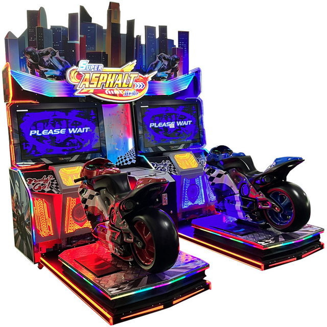 Moneta obsługiwana przez monetę motocykla wyścigowa Arcade Machine