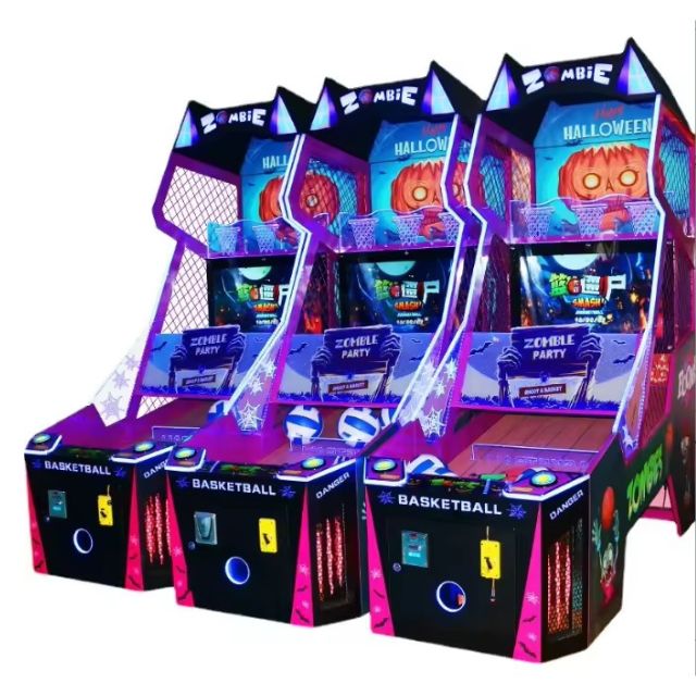 Wholesale New Design Coin Operated Indoor Basketball Arcade Game with Zombie Party Theme