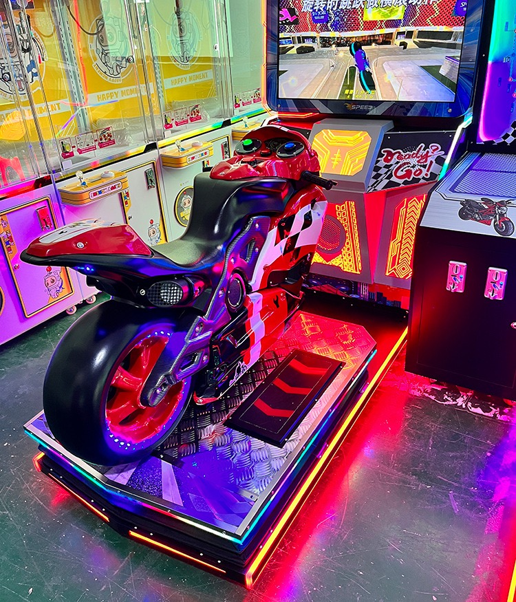 Moneta obsługiwana przez monetę motocykla wyścigowa Arcade Machine
